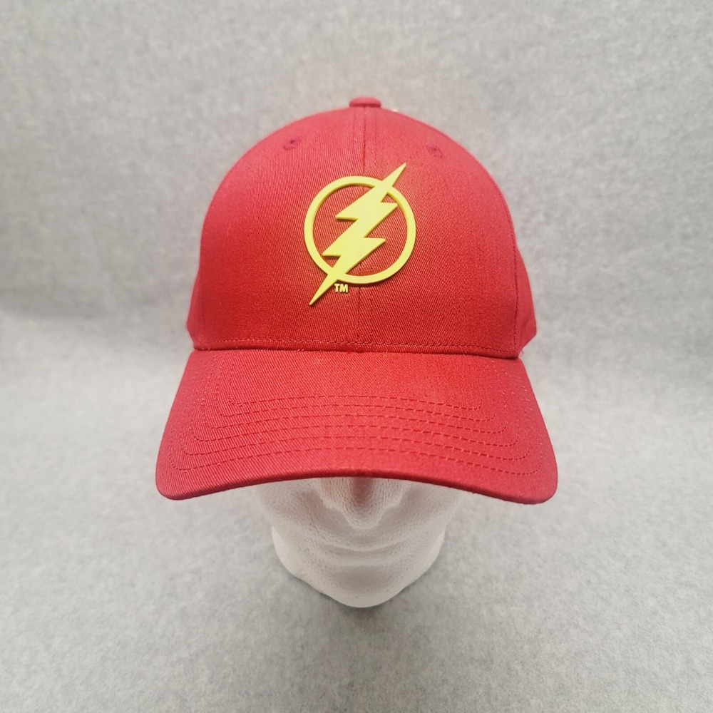 DC Comics The Flash‎ Lightning Bolt 3D Red Hat Cap Adjustable Strapback Adult